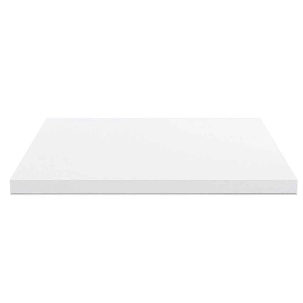 top per bagno 120x47x4 con bordo poliuretano in bianco, piano cucina resistente e funzionale