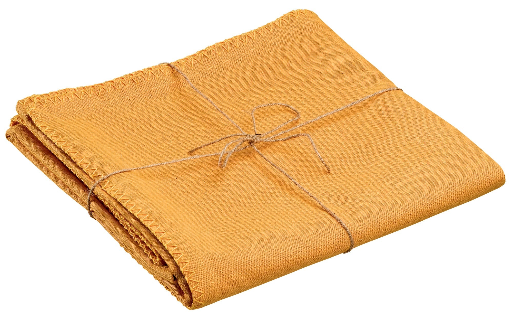 tovaglia riciclata delia girasole, colore girasole, taglia 170 x 250. realizzata in 80% cotone riciclato 20% poliestere, perfetta per un’arredamento tavola raffinato e duraturo