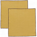 tovagliolo riciclato grace badiane, colore badiane, taglia 40 x 40. tovagliolo piegato con cura su sfondo neutro, dettaglio tessuto e cuciture