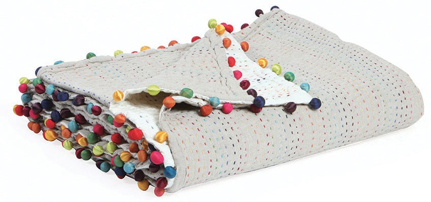 trapunta unita gastounet multico, colore multico, taglia 220 x 220. vista frontale su sfondo neutro della trapunta, ideale...