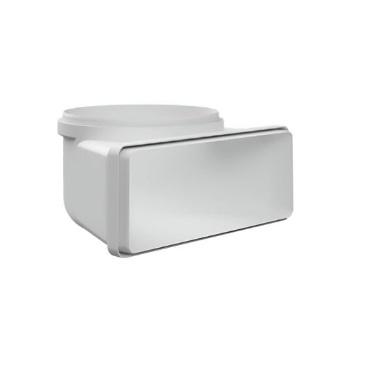 curva verticale per cappe bvcvqt229 da tondo a rettangolare 22x9 cm, tubo per cappa visto frontalmente