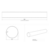 tubo tondo per cappe bv1251200 diametro 125mm 1,2 mt, accessorio per installazione di cappe da cucina