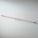 asta appendi mestoli kitcromo90 4 ganci 90 cm cromo, utensili da cucina visti frontalmente