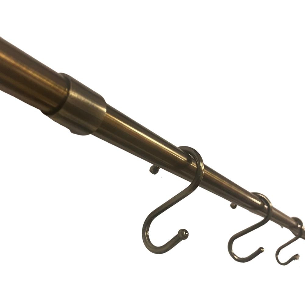 asta appendi mestoli kitottone90 4 ganci 90 cm ottone antico, set di utensili da usare in cucina