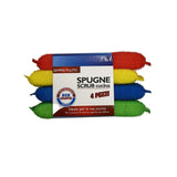 set 4 spugne scrub multicolor per cucina, accessori utili per cucinare ogni giorno