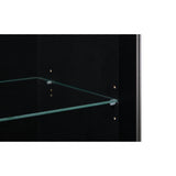 vetrina vienna52a 4 ante e cassetto nera con frontali effetto vimini, design classico o moderno con grande capacità contenitiva