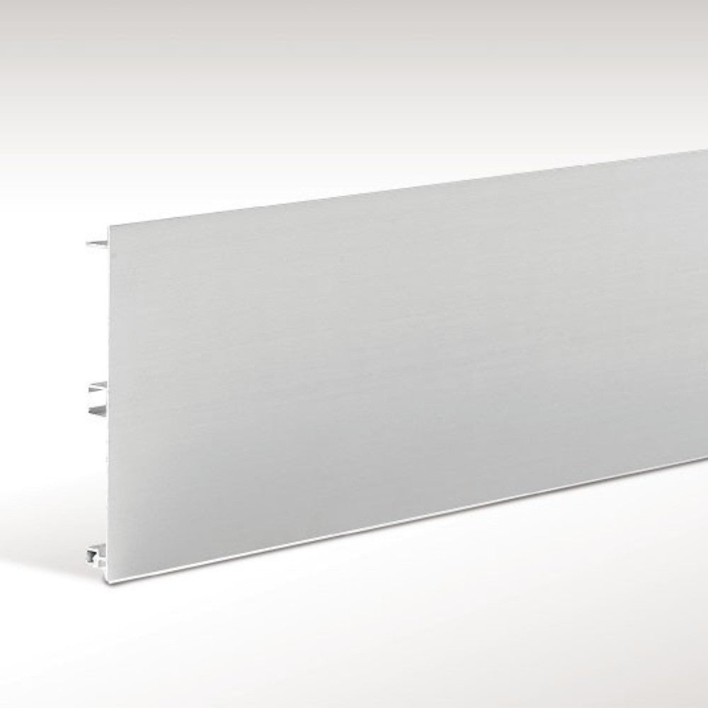 zoccolo alluminio h12 barra 4 mtl zocch12all, zoccolo per cucina visto frontalmente