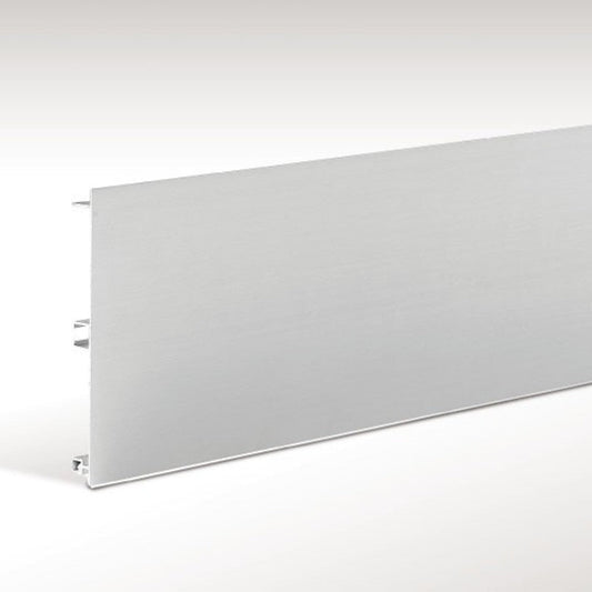 zoccolo alluminio h12 barra 4 mtl zocch12all, zoccolo per cucina visto frontalmente