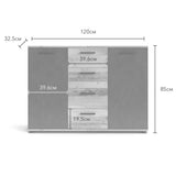 Credenza Berno colore rovere wotan e antracite