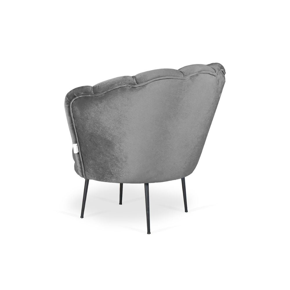 Poltrona Orel in velluto grigio Riviera 20