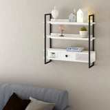 Scaffale da parete Severo mensole e cassetto