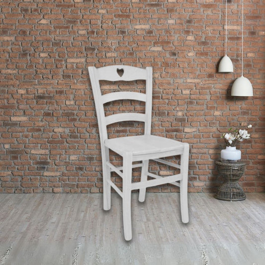 Sedia Decoro colore bianco ghiaccio seduta massello