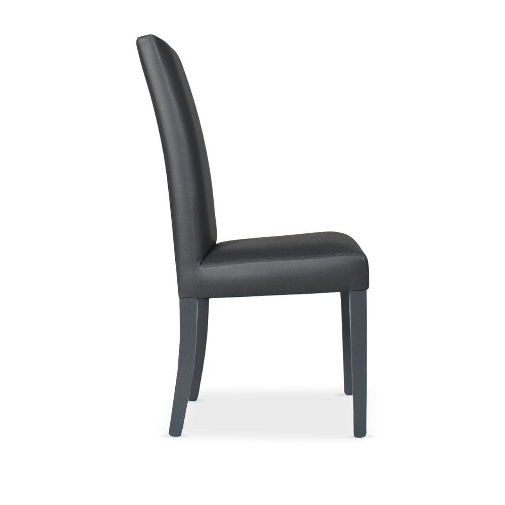 Sedia Nancy in ecopelle grigia