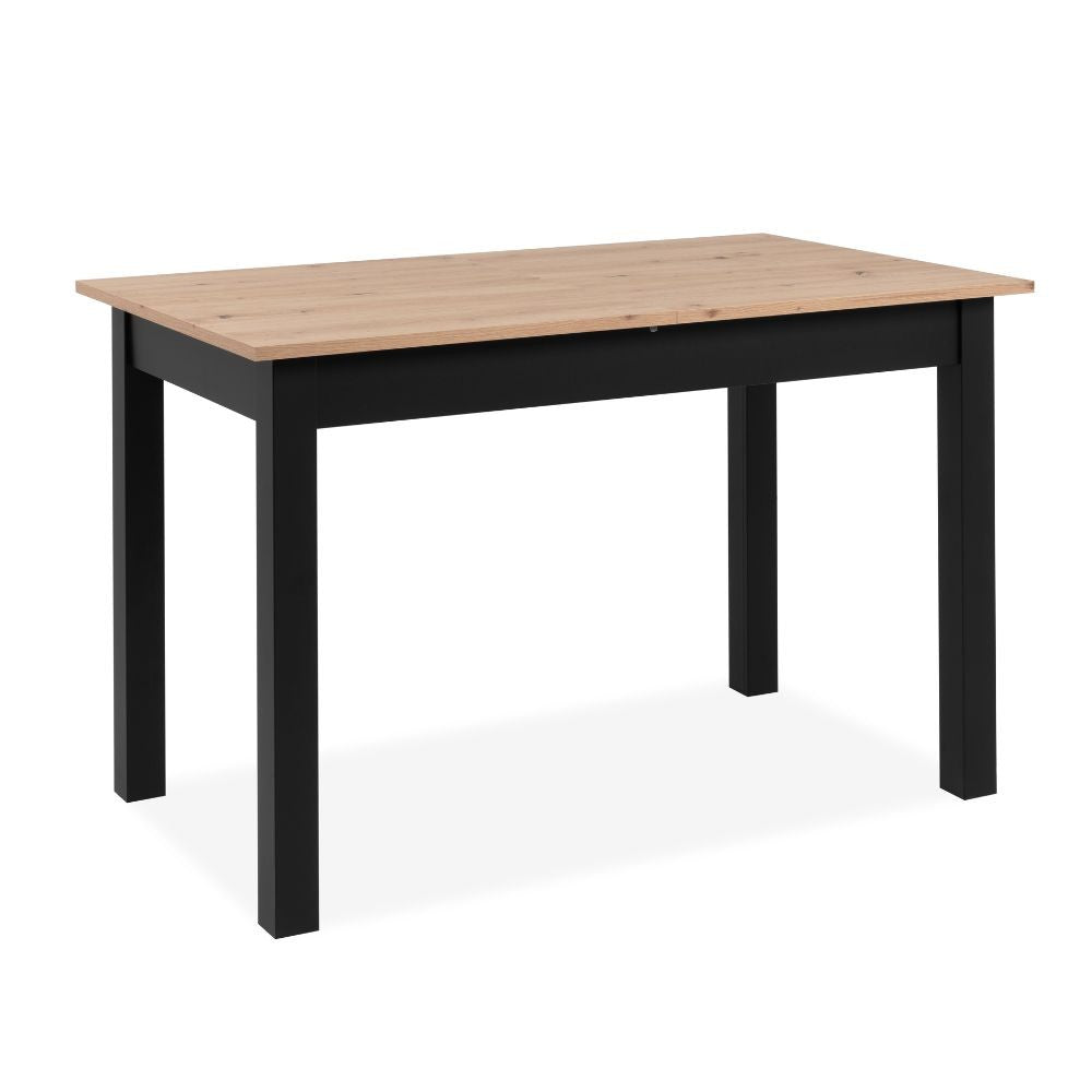 Tavolo allungabile Coburg 120 colore rovere con gambe nere