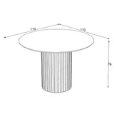 Tavolo Olympus con piano cashemere e struttura in legno nero