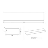 Tubo rettangolare per cappa BV2291200 220x90 mm. 1,2 mt.