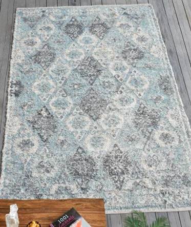 Tappeto Nidal Bleu clair/Gris 230 X 160