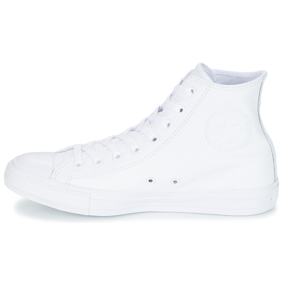 Sneakers alte uomini Converse  ALL STAR MONOCHROME CUIR HI  Bianco 