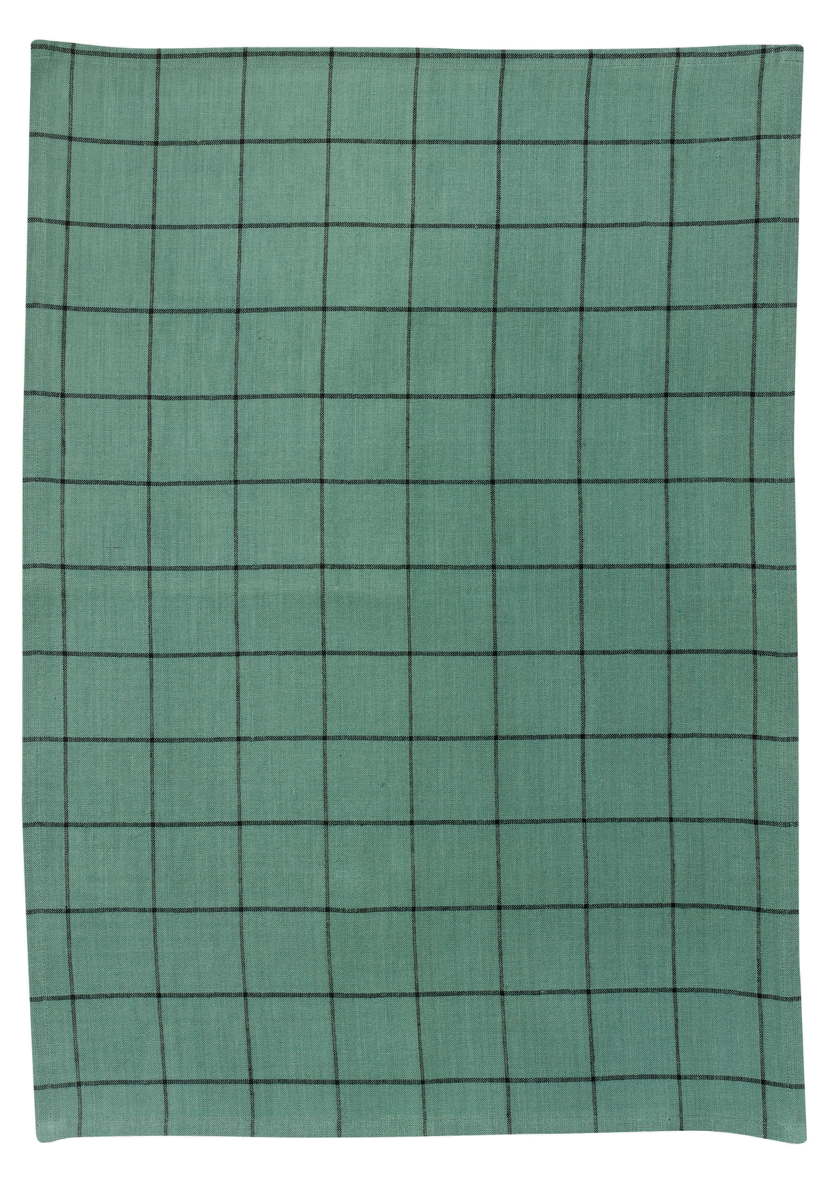 Strofinaccio misto a quadri Kilia Vert de gris 50 X 70