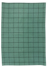 Strofinaccio misto a quadri Kilia Vert de gris 50 X 70