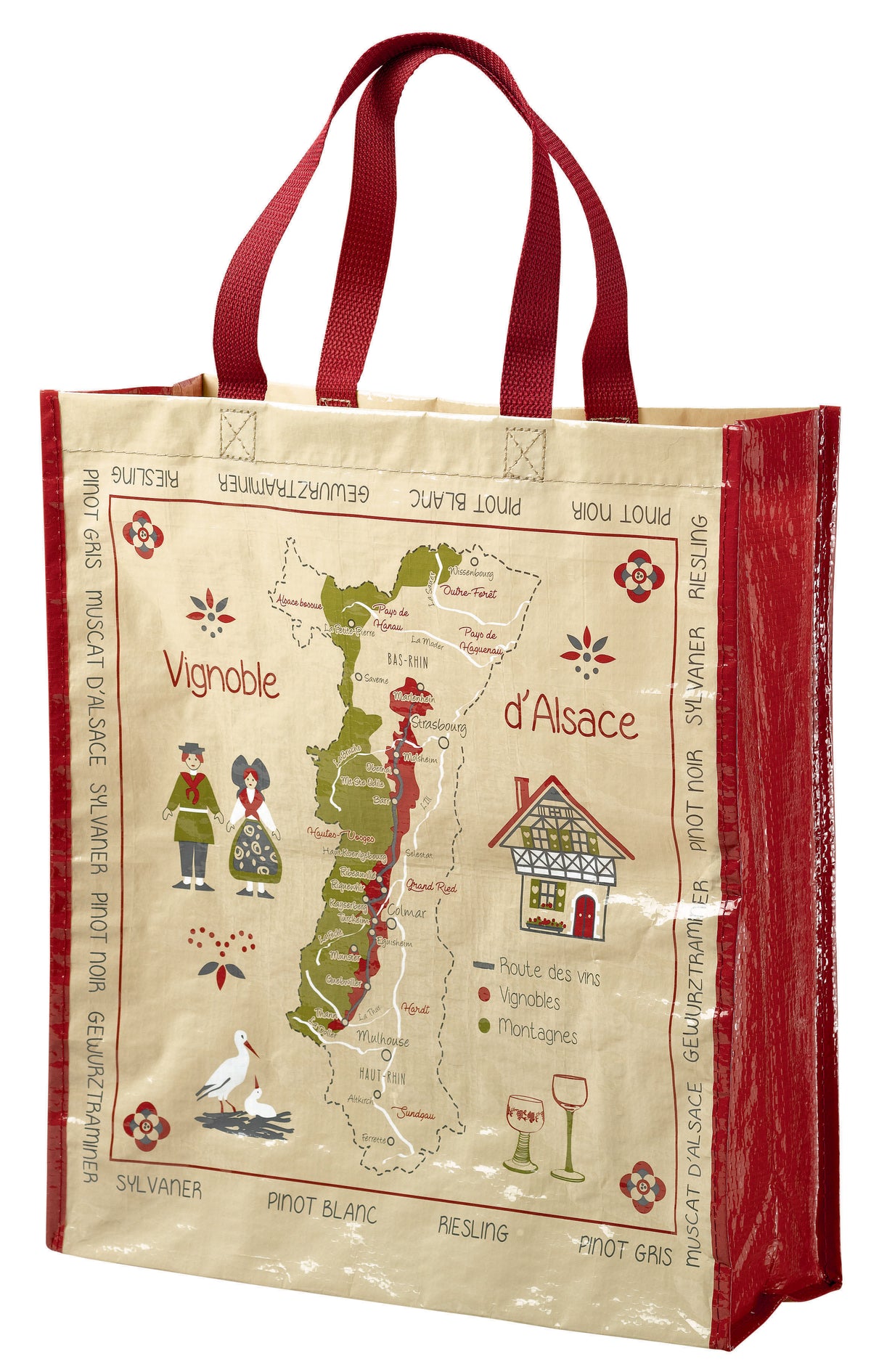 Borsa shopping Route des vins Ficelle 40 X 35 X 14