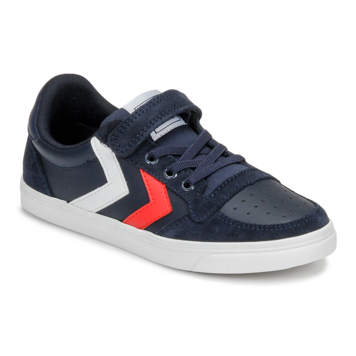 Scarpe bambini ragazza hummel  SLIMMER STADIL LEATHER LOW JR  Blu 