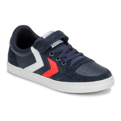 Scarpe bambini ragazza hummel  SLIMMER STADIL LEATHER LOW JR  Blu 