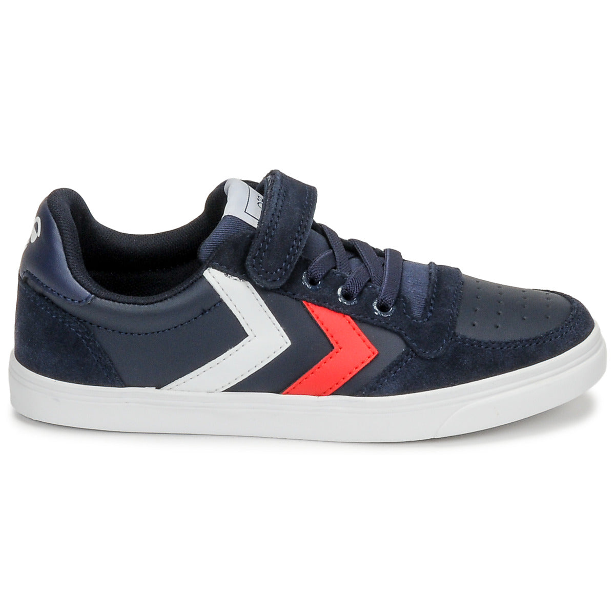 Scarpe bambini ragazza hummel  SLIMMER STADIL LEATHER LOW JR  Blu 