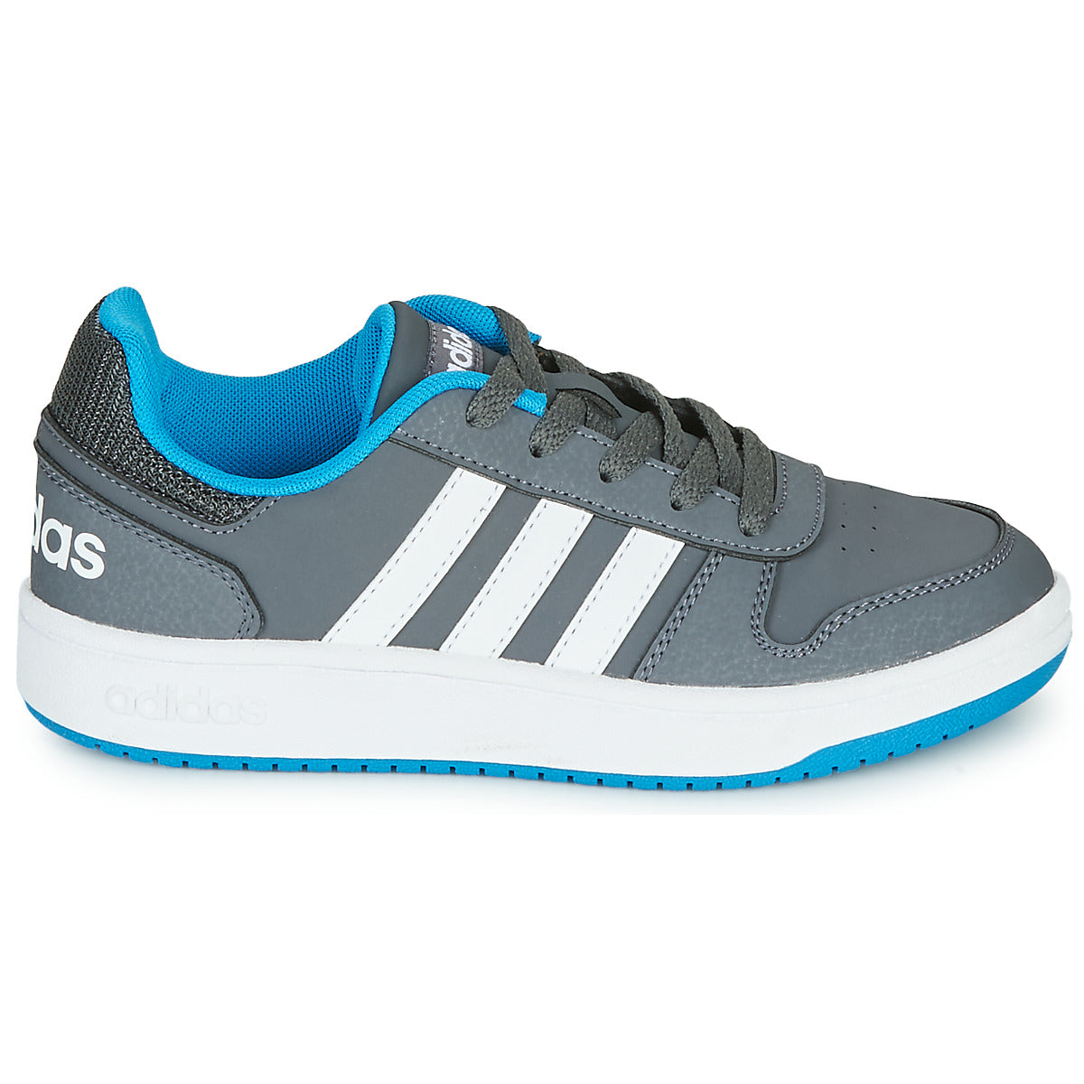 Scarpe bambini ragazza adidas  HOOPS K  Grigio 