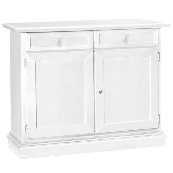 Credenza in legno bianco 2 porte 105×42 cm