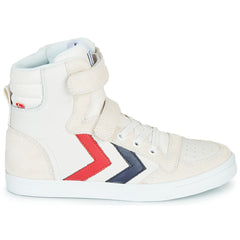 Scarpe bambini ragazza hummel  SLIMMER STADIL LEATHER HIGH JR  Bianco 