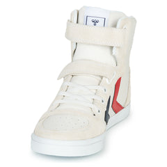 Scarpe bambini ragazza hummel  SLIMMER STADIL LEATHER HIGH JR  Bianco 