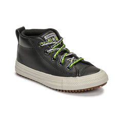 Scarpe bambini ragazza Converse  CHUCK TAYLOR ALL STAR STREET BOOT DOUBLE LACE LEATHER MID  Nero 