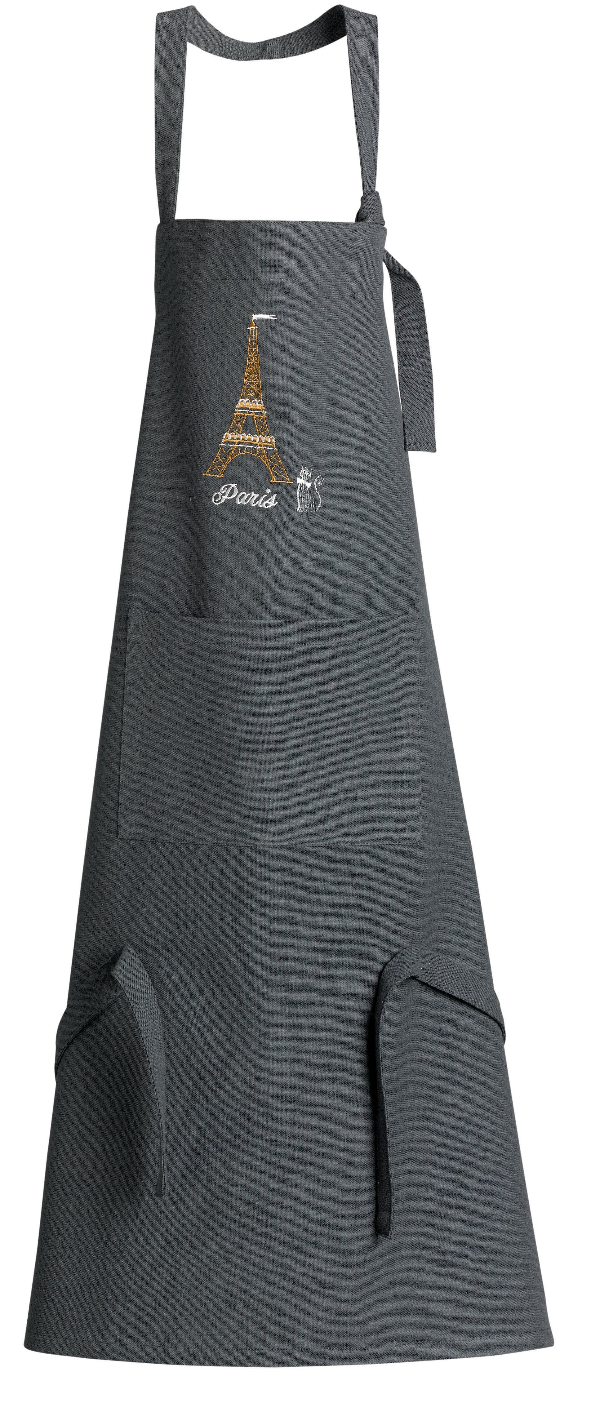 Grembiule da cucina riciclato con tasca Tour Eiffel Ombre 85 X 72