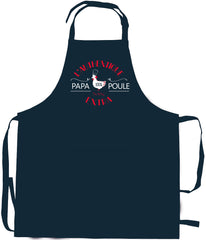 Grembiule da cucina Papa poule recyclé Indigo 72 X 90