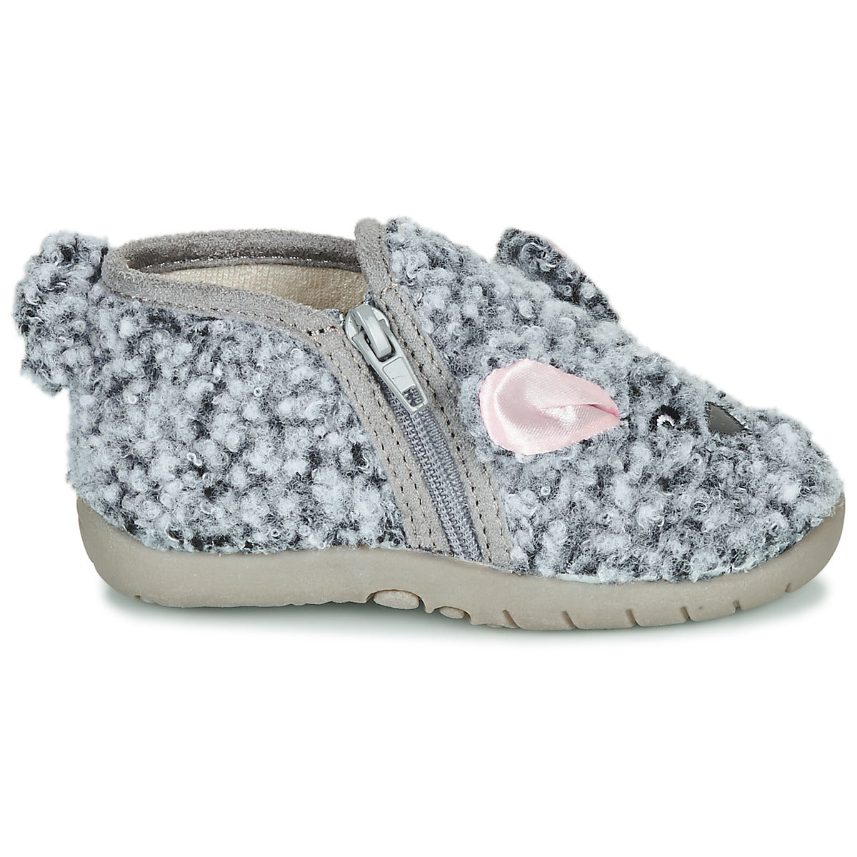 Pantofole bambini ragazza Little Mary  LAPINZIP  Grigio 