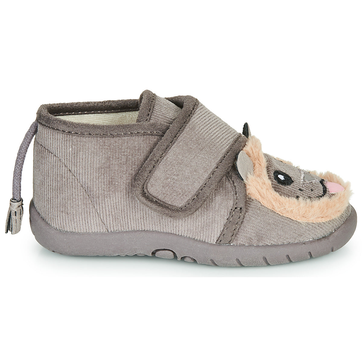 Pantofole bambini ragazza Little Mary  LIONVELCRO  Grigio 