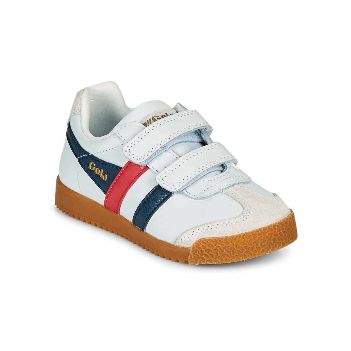 Scarpe bambini ragazza Gola  HARRIER LEATHER VELCRO  Bianco 