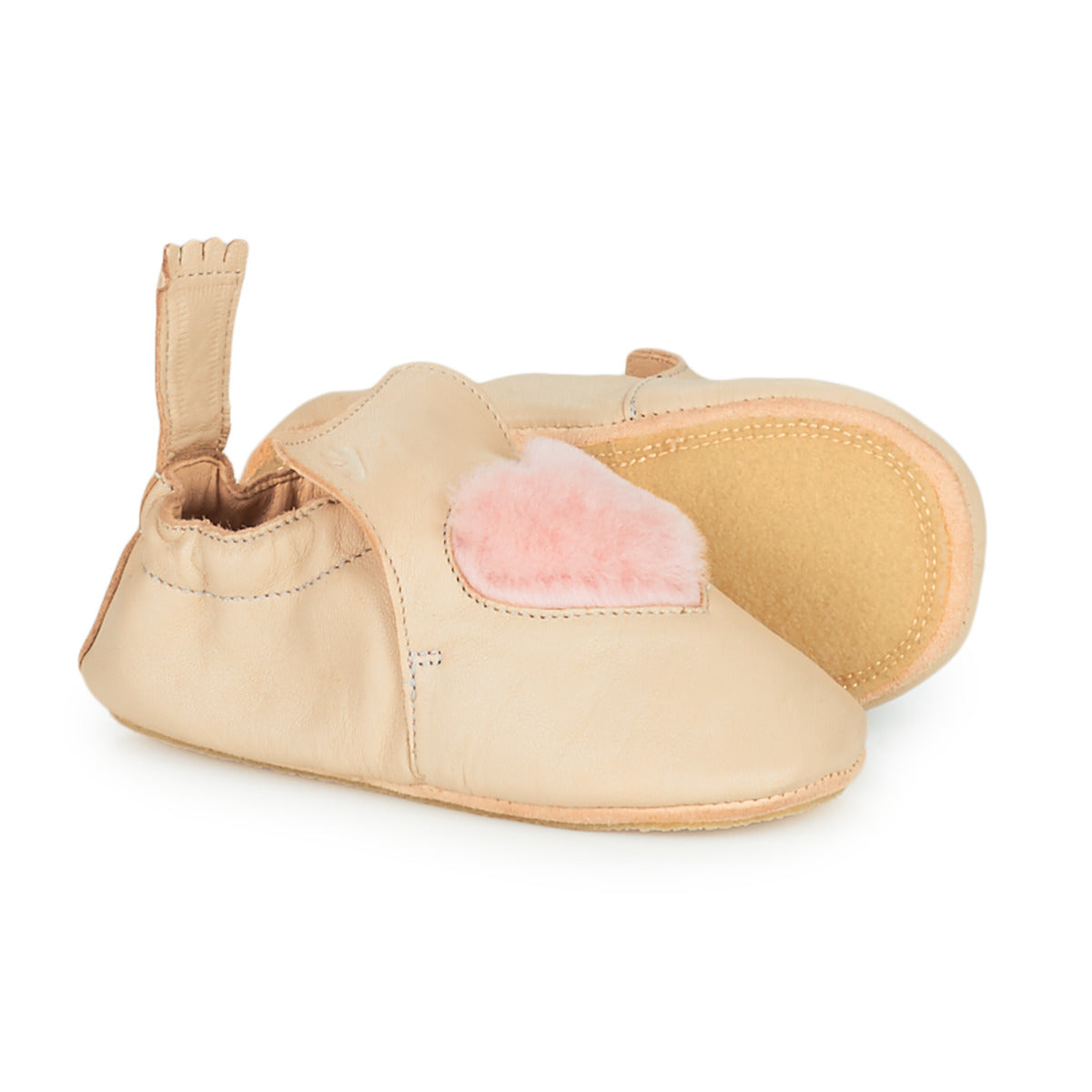 Pantofole bambini ragazza Easy Peasy  BLUBLU COEUR  Beige 