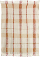 Plaid jacquard Jane Multico sienne 130 X 160