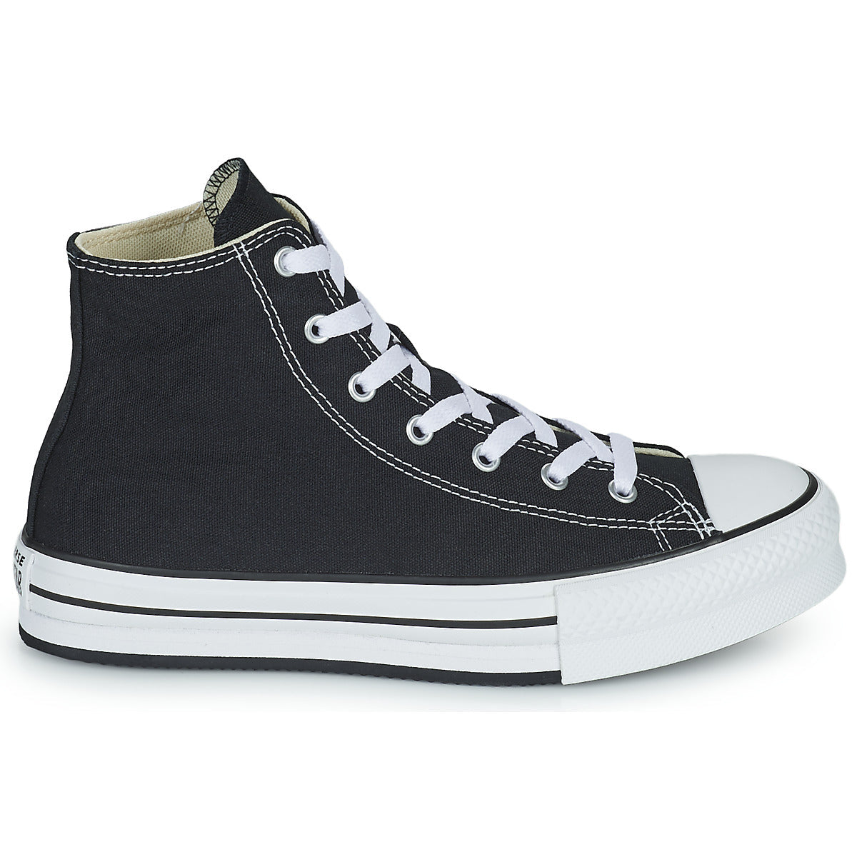 Scarpe bambini ragazza Converse  Chuck Taylor All Star EVA Lift Foundation Hi  Nero 