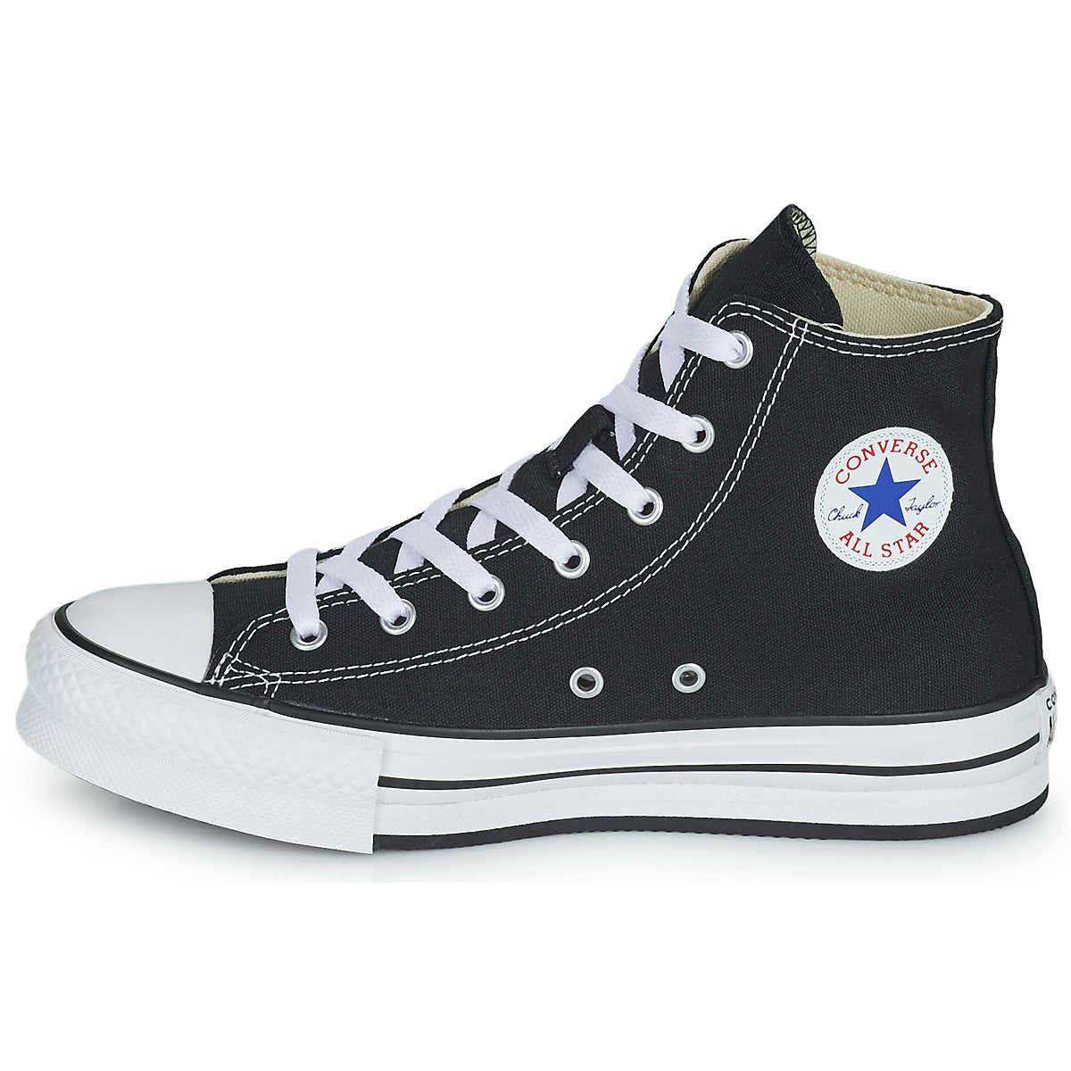 Scarpe bambini ragazza Converse  Chuck Taylor All Star EVA Lift Foundation Hi  Nero 