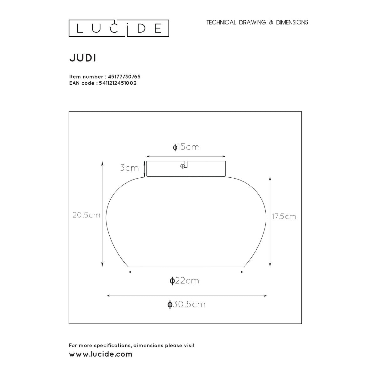 Lampadari / sospensioni e plafoniere Lucide:JUDI