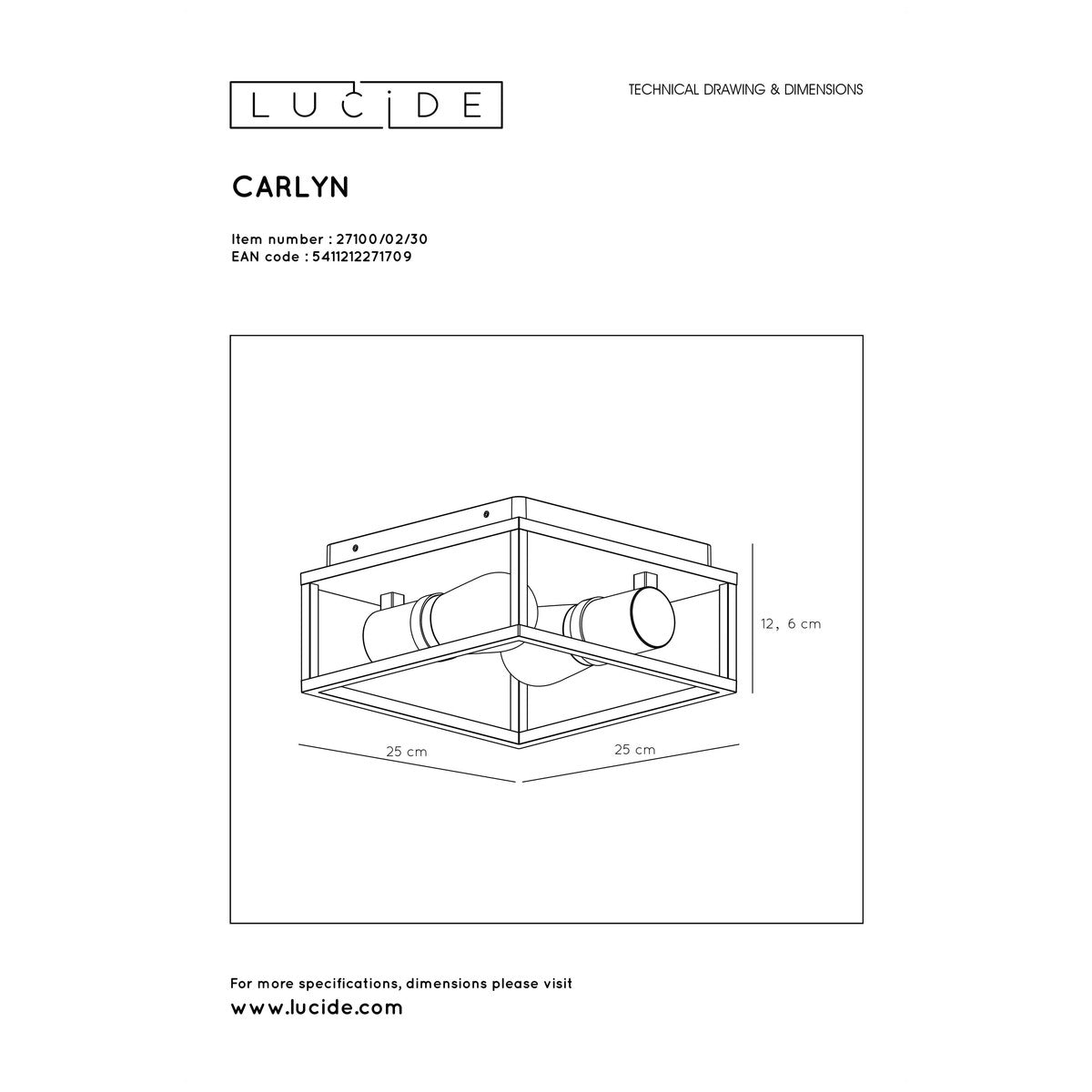 Lampadari / sospensioni e plafoniere Lucide:CARLYN