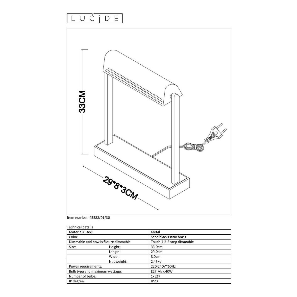 Lampade d’ufficio Lucide:LAUT