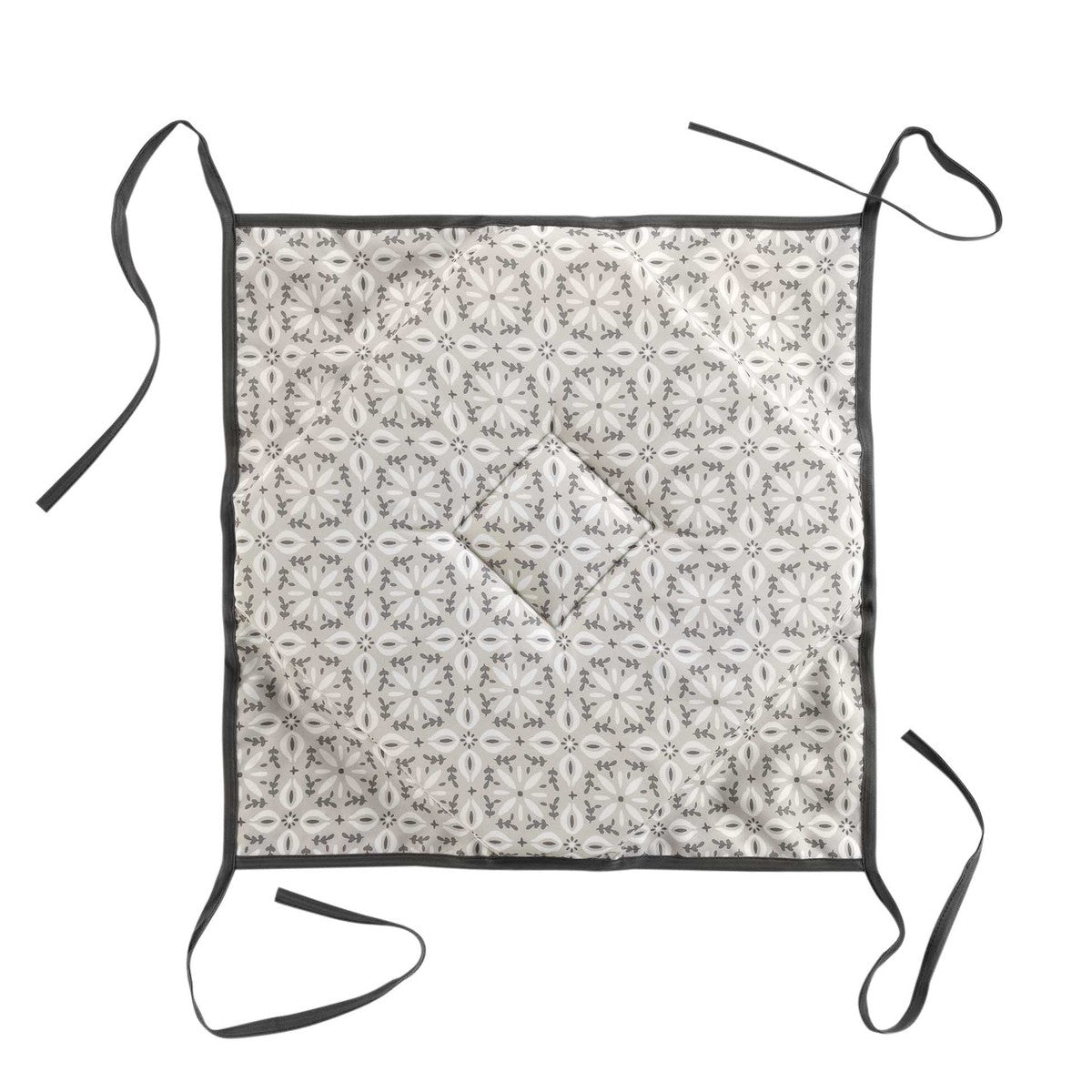 Coprisedia Douceur d intérieur:GALETTE 4 RABATS 36 x 36 x 3.5 CM POLYESTER IMPRIME GRIS X2