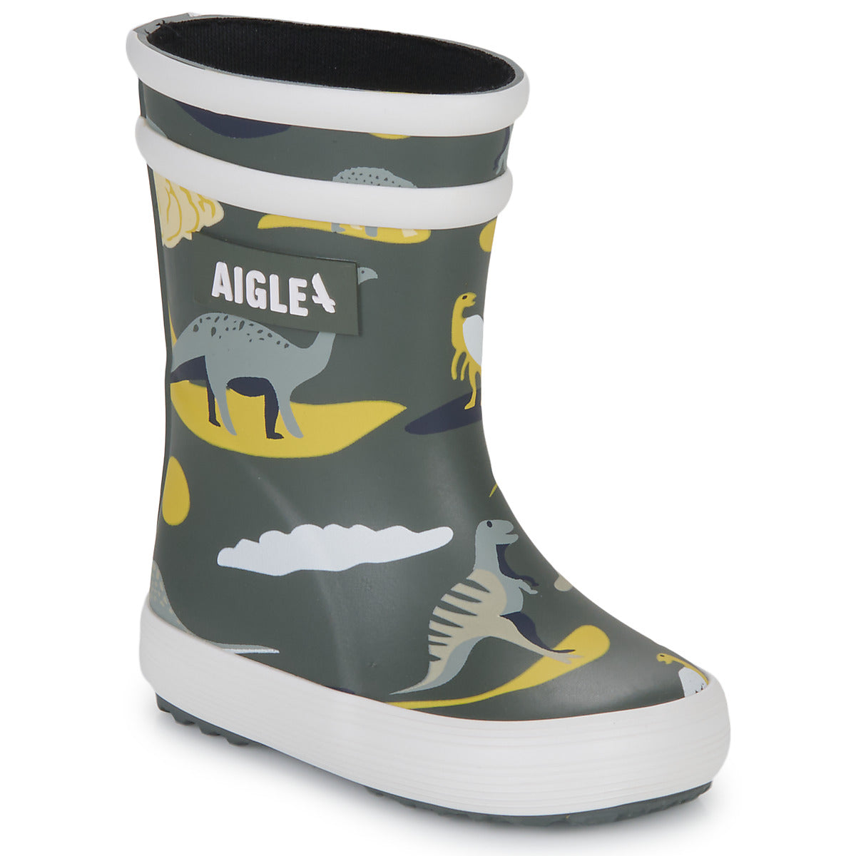 Stivali bambini ragazza Aigle  BABY FLAC PLAY2  Grigio 