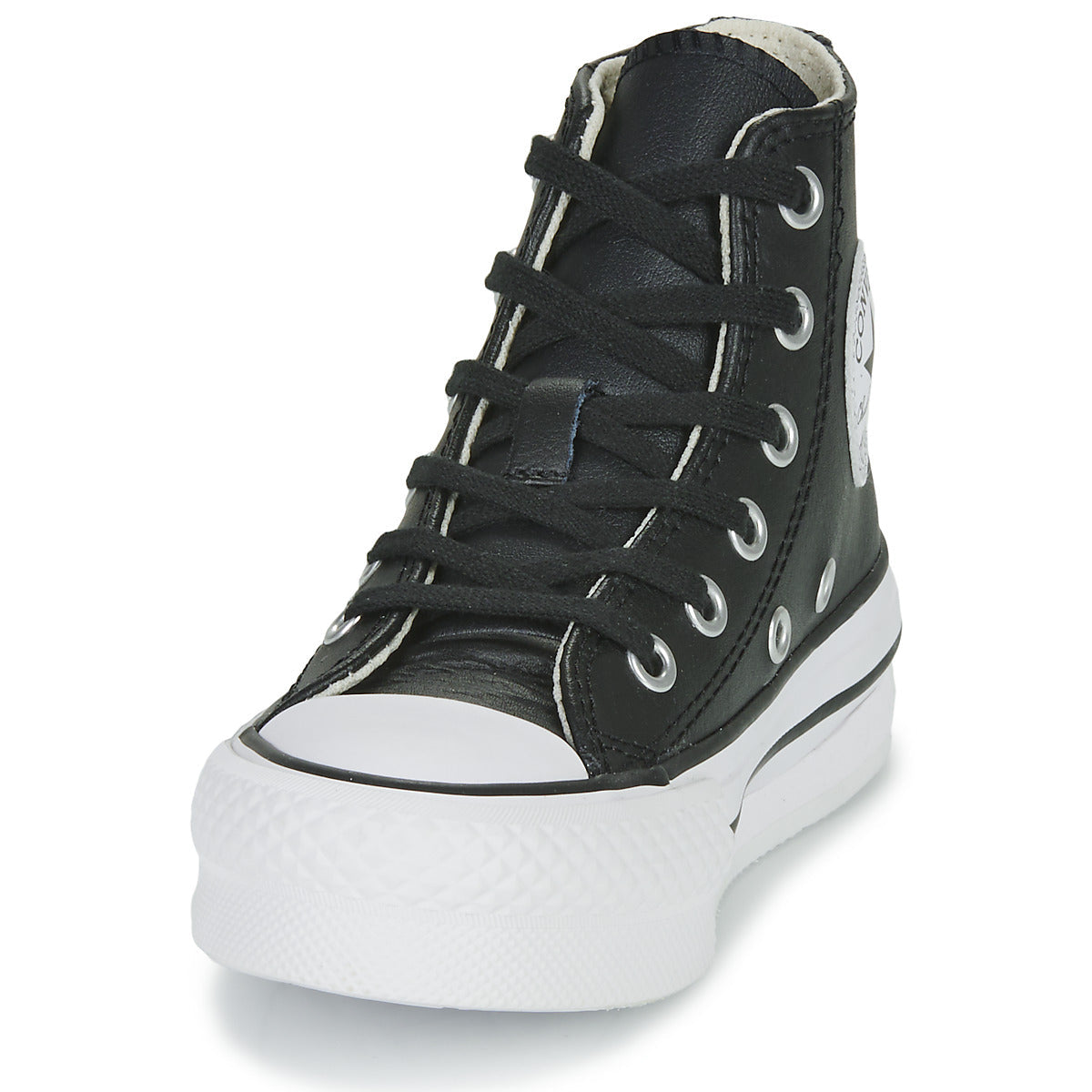 Scarpe bambini ragazzo Converse  Chuck Taylor All Star Eva Lift Leather Foundation Hi  Nero 