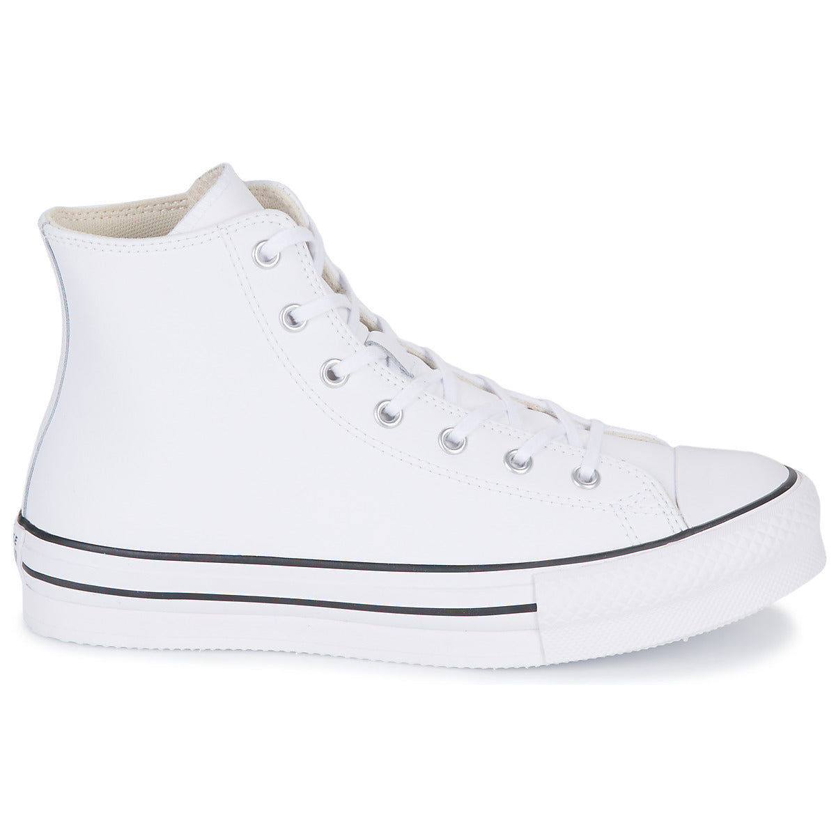 Scarpe bambini ragazza Converse  Chuck Taylor All Star Eva Lift Leather Foundation Hi  Bianco 