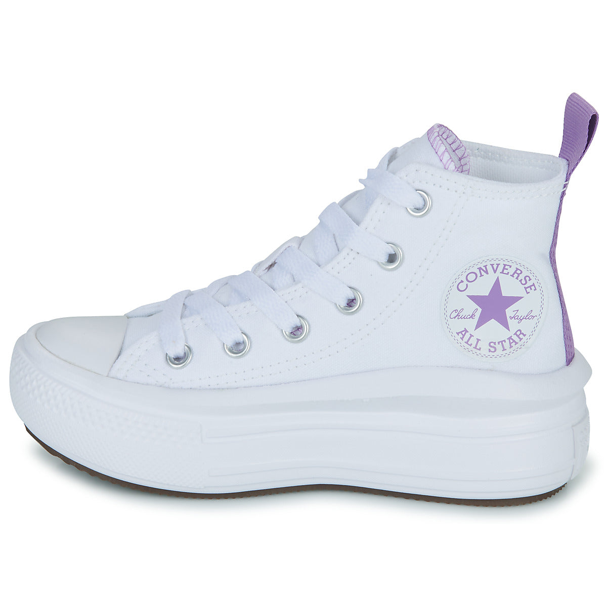 Scarpe bambini ragazza Converse  Chuck Taylor All Star Move Platform Foundation Hi  Bianco 